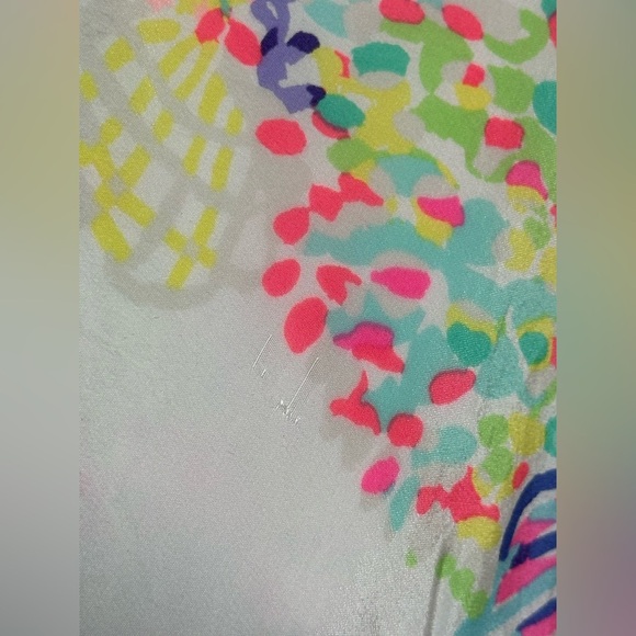 Lilly Pulitzer Clara Silk Roar Of the Seas Asymmetric Hem Slip Dress Women’s XS - Picture 12 of 16